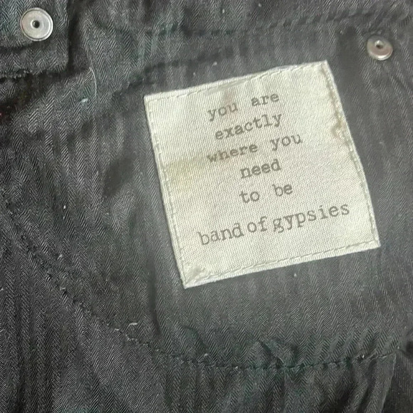 Band of Gypsies Black Denim Skirt size 28 like new - Picture 8 of 9